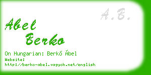 abel berko business card